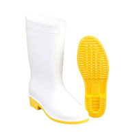 Ủng nhựa trắng vàng NPS-17580